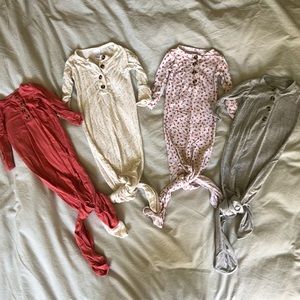 Lou Lou & Company knotted nightgowns for newborns
